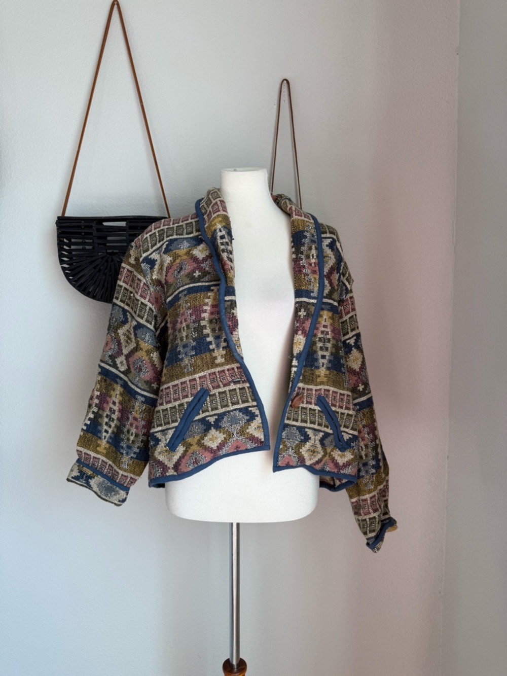 Carolina Colours Tapestry Cardigan Sweater, Size 1X